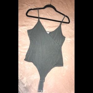 Gray tank top bodysuit